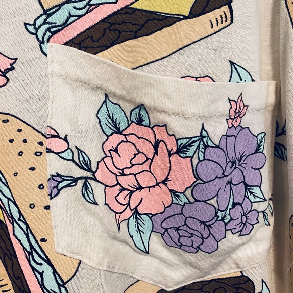 🍔🌺 Wildfox Cheeseburger in Paradise Top - Picture 4 of 5